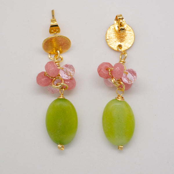 Combo aros combinables en tono azul, rosado y verde