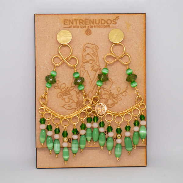 Aros Carmina talla Mediana verde