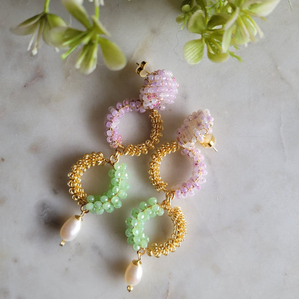 AROS LARGOS INFINITO VERDE Y LILA